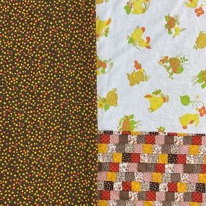 Colorful Patchwork Print and Floral Fabric Lot